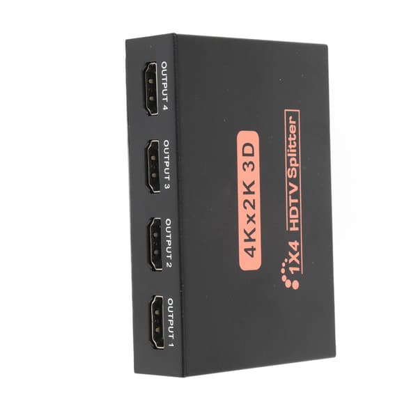 HD Multimedia Interface Splitter 1 ind 4 ud 4K Video Audio Distributor Spejladapter 100-240V US-stik