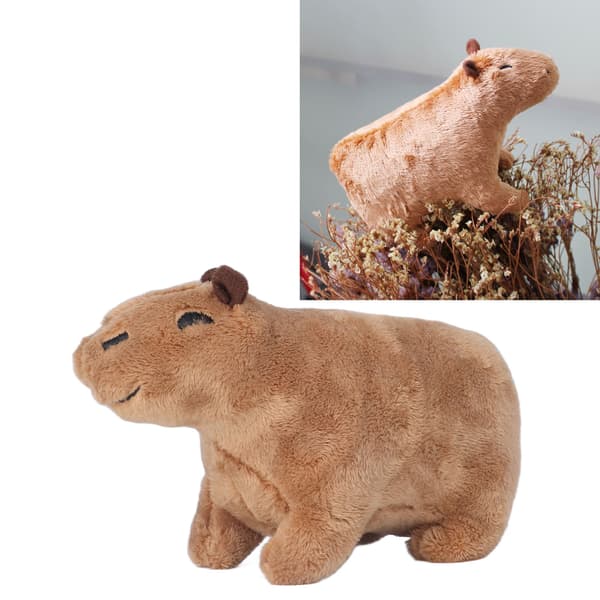 Søt tegneserie Capybara plysjleke for barnerom og sofaer