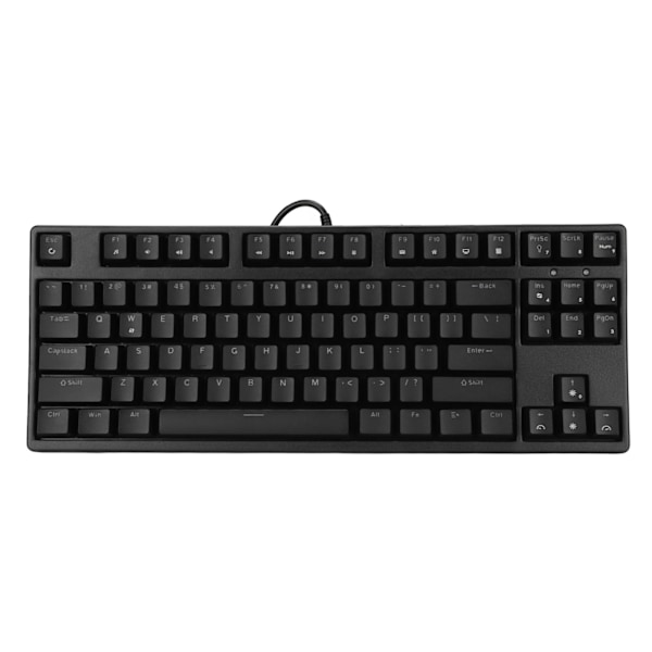 Mekanisk tastatur 87 taster rød bryter ergonomisk fleksibel rask respons kablet tastatur for PC datamaskin bærbar svart