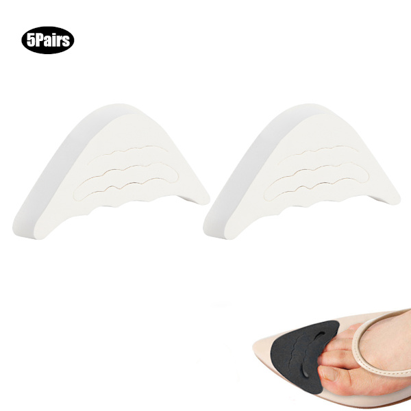 5 paria unisex-sieneniä, jotka estävät kipua ja liukumista, jalkaterän etuosan pehmuste jalkaterveyteen (ihonväri)