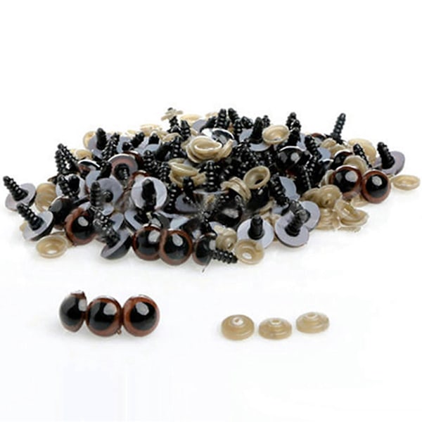 100 kpl 8-20mm Muovisia Turvasilmiä Nallekarhu Nukke Eläin Nuken Askarteluun DIY Vihreä 18mm