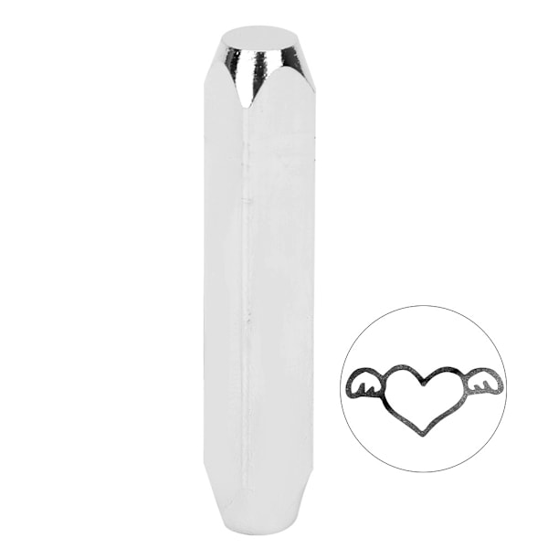 6 mm 1/4 tum kolstål design stämpel stansningsverktyg för DIY läder trä smycken hantverk hjärta