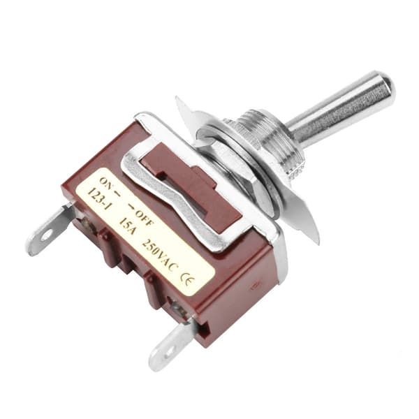 15A 250V On Off Momentær Vippekontakt Rocker Switch 2 Ben 2 Positioner 12mm