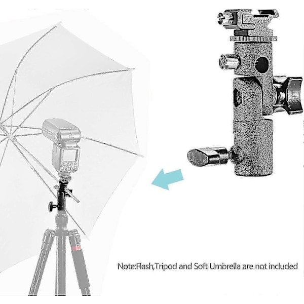 2 st Professionell Universell E-Typ Kamera Blixt Speedlite Fäste Vridbart Ljusstativ Fäste