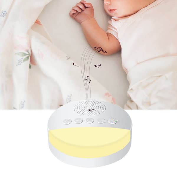 Hvit støy søvninstrument bærbar hjelp pust nattlys for barn baby USB-lading