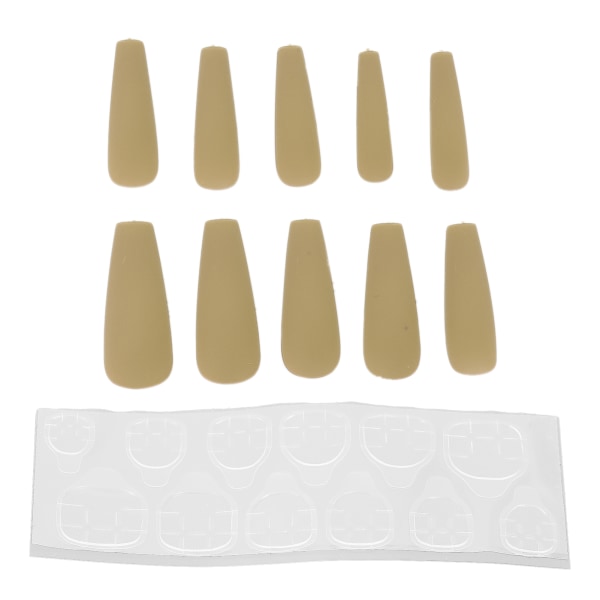 10 stk tryk på negle Kiste falske negle tips Ekstra lang kiste blank falske kunstige negle Manicure dekoration til kvinderN5355-02