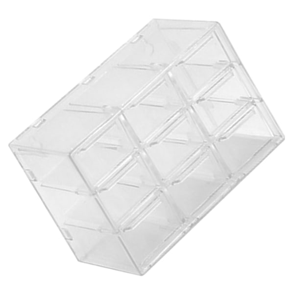 Gitteropbevaringsboks Støvfri Transparent Plastbeholder Organizer til Smykker Halskæde DIY Kunsthåndværk 9 Rum