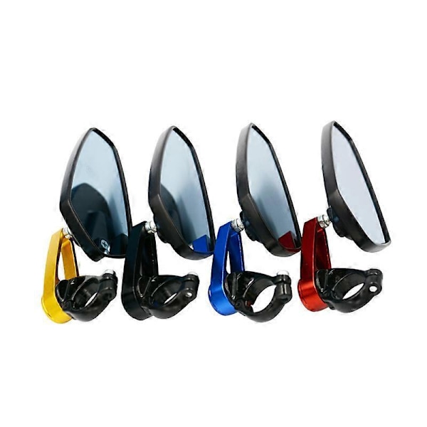 Røde motorcykelspejle, Universal justerbare 360 ​​graders motorcykel aluminiumslegering motorcykelspejle 7/8 22 mm endestangsspejle