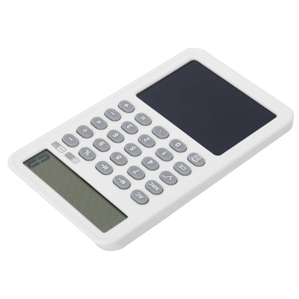 Lommeregner Skrivetablet Hvid LCD 12-cifret Display Bærbar Maleri Håndskrift Tavle