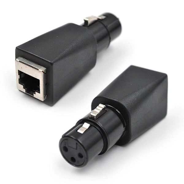 4 st RJ45-kontakt RJ45 Ethernet till 3-stifts XLR-adapter