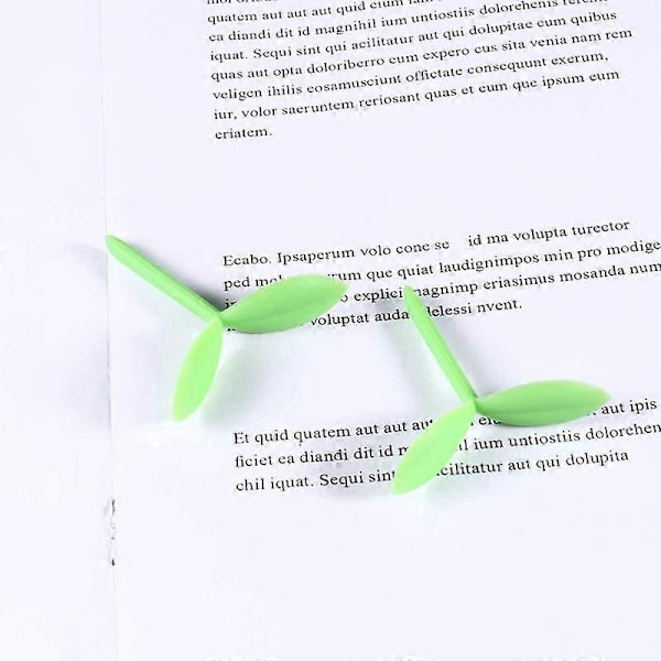 Keltaiset kirjanmerkit Silikoniset ruohonsilmut Luovat vihreät kirjanmerkit, lahjoja lukutoukille, 8 kpl:n setti