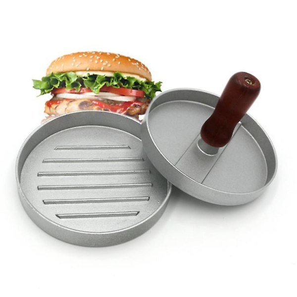 Burgerpresse Patty Maker Non-Stick Hamburger Form med 100 Vokspapirer BPA Fri til Oksekød Veggie BBQ Grill