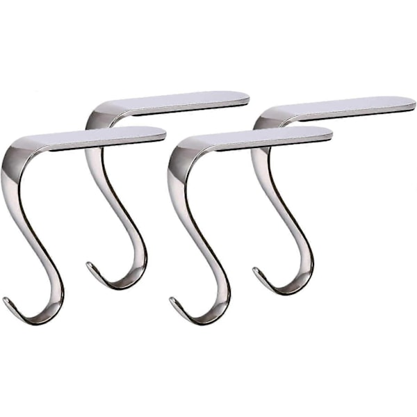 4-pack Julstrumpahållare för Juldekoration (4 st Silver)