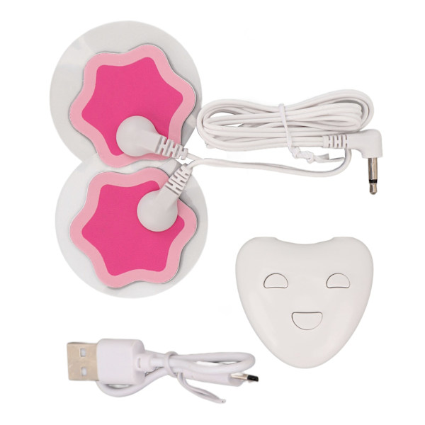 Menstruationsvärk Stop-enhet med elektrodplåster Uppladdningsbar USB Bärbar Menstruationsvärk Stop Massager för kvinnor Vit