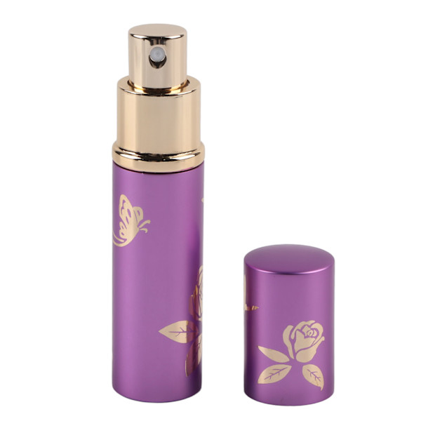 Bärbar Parfymflaska Aluminium Atomizer Tom Kosmetisk Sprayflaska 10ml (Lila)