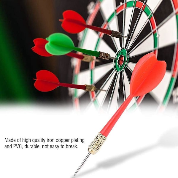 Färgglada Barrel Dart Tip Darts Set, 15 st - Röd, Gul, Grön, Lila, Blå