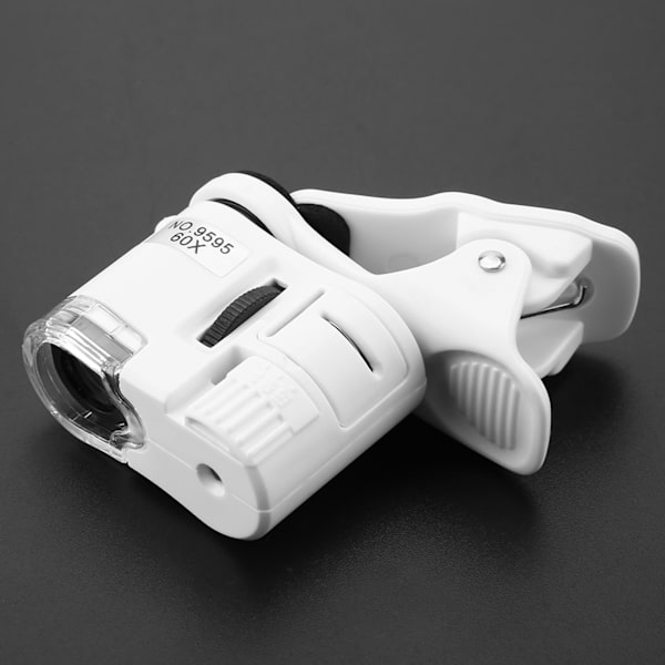 9595W 60X suurennuslasi LED UV Light Mini matkapuhelimen pidikemikroskooppi