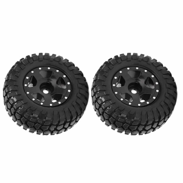 2 stk. RC-hjul i metall, reservedeler for fjernstyrte biler for Axial SCX24 90081Black