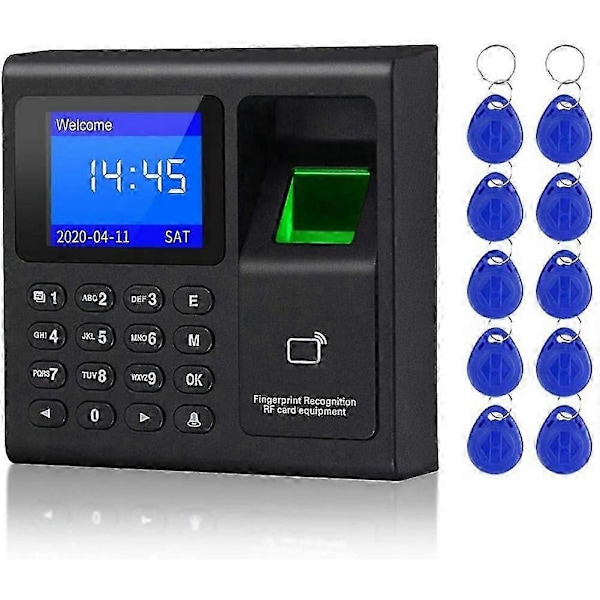 Biometriskt RFID-åtkomstkontrollsystem RFID-knappsats USB-fingeravtryckssystem Elektronisk tidklocka Atten