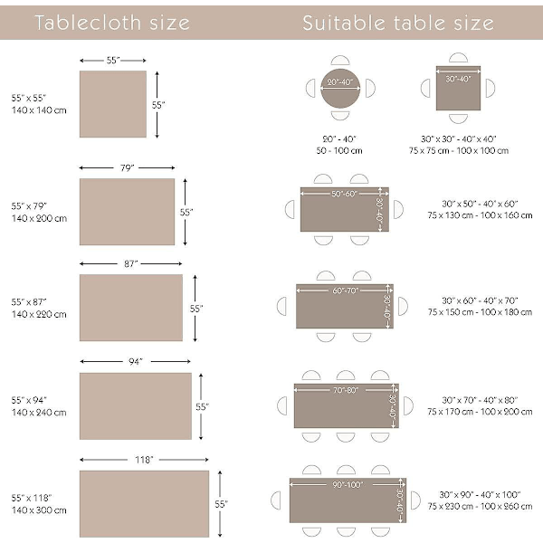 Støvtett rektangulært duk med frynser for hage tebord 140x300cm mørk blå lys blå