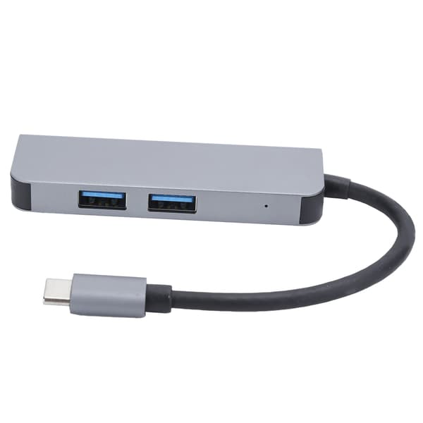 Multifunksjonell Type C Hub HDMI 2x USB3.0 Utgangsadapter Dockingstasjon Aluminiumslegering