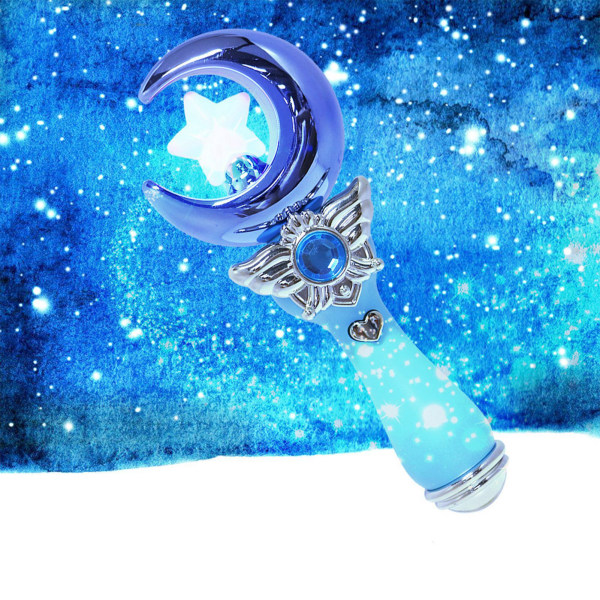 Lys opp Princess Wand Fairy Electric Magic Moon Styling Stick Blinkende lekegave