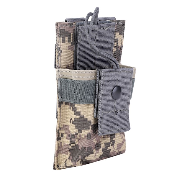 Nylon utomhus multifunktion Molle Tactics Interphone Radio Förvaringsväska Militär kamouflage Walkie Talkie PouchACU