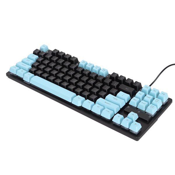 Mekanisk tangentbord Känslig utlösning Lätt bärbar Tvåfärgad sömnad PC-tangentbord för stationär bärbar dator Svart blå
