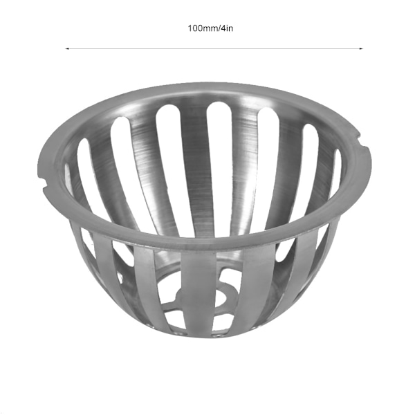 2 st rostfritt stål runt form anti-blockering takavlopp golvavlopp för trädgård balkong (100 mm)