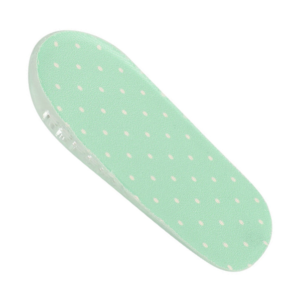 1,5 cm silikongel vidhäftande innersulor Höjd Öka foten Orthotic Arch Support Hälskydd Grön