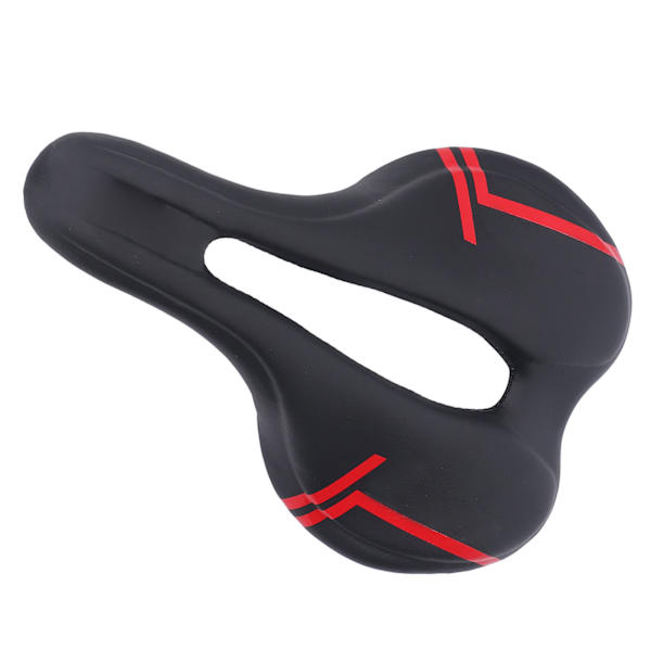 ZTTO Mountainbike sadelkudde i mikrofiber PU-läder, ihålig och andningsbar, för landsvägscykling, svart och röd