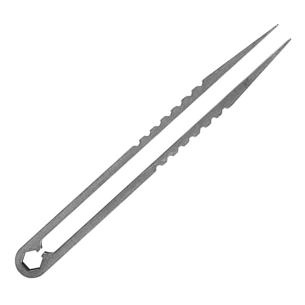 Bærbar EDC titaniumlegering pincet Outdoor Survival Camping Rejse Mini Værktøj (Stålfarve)