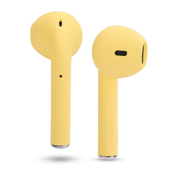 Mini Trådløs Bluetooth Øretelefon Berøringskontroll Stereo Sport In-Ear Hodetelefon for IOS (Gul)