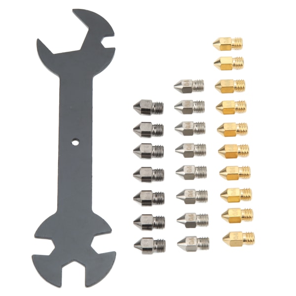 25 st 3D-skrivarmunstycke 0,4 mm utgång 1,75 mm ingång för CR 10 Ender 3 Ender3 Pro