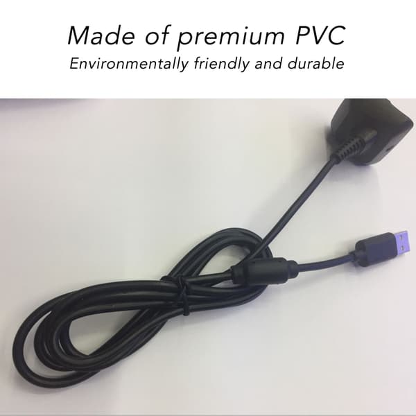 Opladerkabel til Xbox 360 PVC Plug and Play USB-opladerkabel med magnetisk ring til Xbox 360 1,5 m