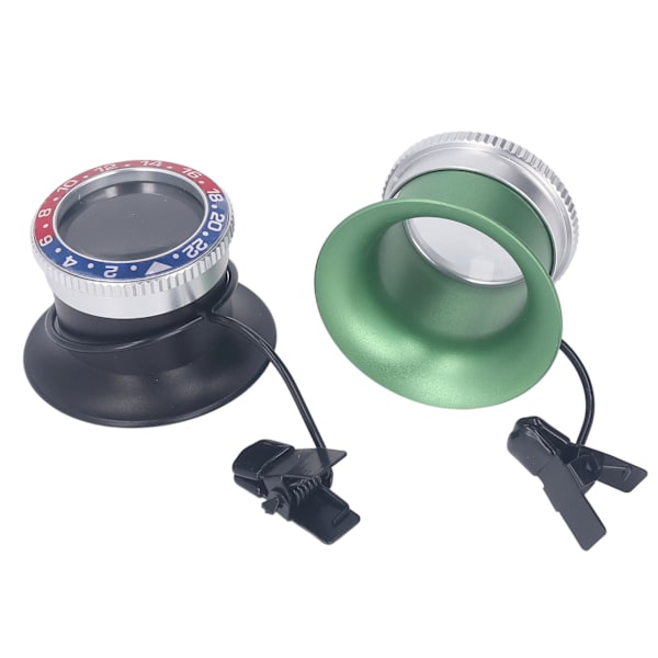 2 st Clip On Eyeglass Magnifier Mini Hands Free HD Förstoringsglas Verktyg för Klockreparation 10X
