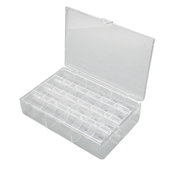 Örhängehållare Organizer Transparent Akryl 30 Grids Portabel Stapelbar Örhängen Organizer Box L