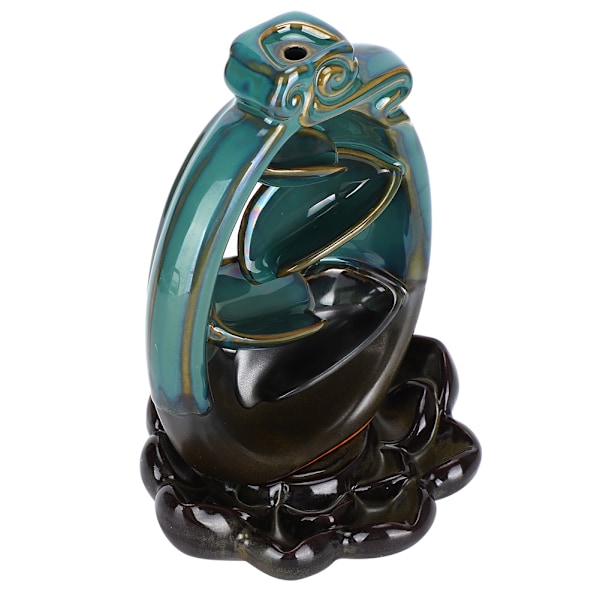 Keramisk Tilbageflow Røgelse Brænder Tilbage Løb Lotus Base Holder Aromaterapi Ornamenter Hjem Indretning