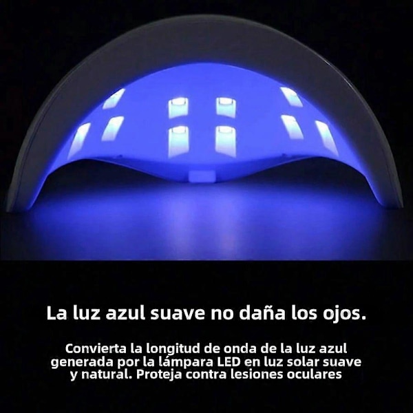 LINMANDA 54W UV LED Nagel Tork med 18 Lampor USB Smart Timer Solljus Nagelkonst Verktyg Rosa
