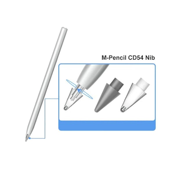 Utskiftbare blyanttupper for M-Pencil 2. generasjons pekepenn M-Pencil 2Generation CD54 NIB Blyant T-B6