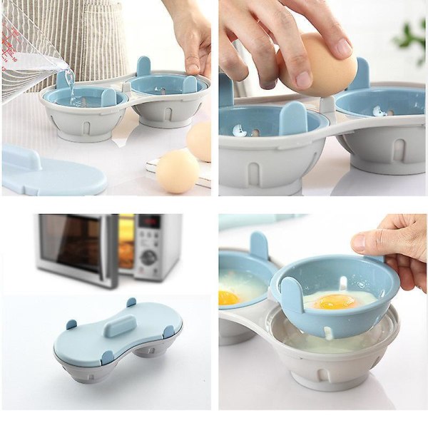 Mikrobølgeovn Egg Steamer og Mold - Blue Creative Design
