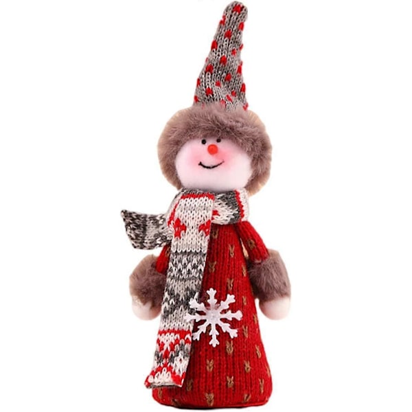 6 st Juldekorationer Jultomte Älg Snögubbe Docka Hänge Julgransprydnader Dekoration Julfestdekorationer (03, 20x6cm/7.87x2
