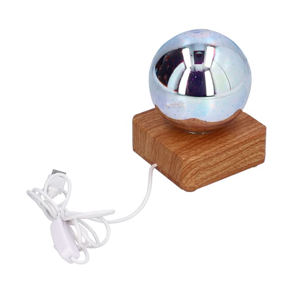 LED Natlys USB Interface Glas Kugle Projektionslampe RGB Borddekoration til Hjemmet