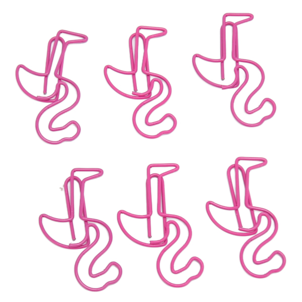 100 stk papirclips Multifunktions fugleformet metal papirclips sæt til dokumentklassificering Rose rød
