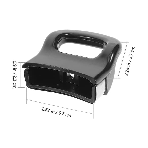 2 Pieces Pot Handle 1-Hole Heat-Resistant Pot Grip Replacement Frying Pan Handle Black Black 6.70X5.70X2.30CM
