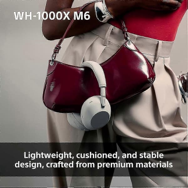 Kompatibel med Sony WH-1000XM6 flagskibs støjreducerende trådløse Bluetooth-hovedtelefoner.