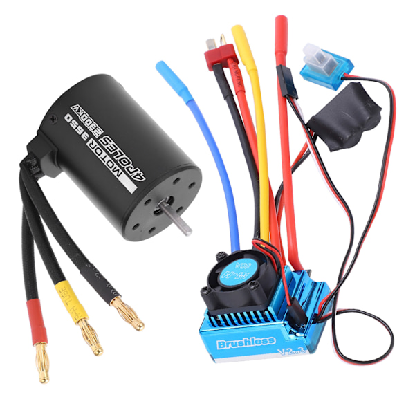 RC 3650 2300KV vedenpitävä 4-napainen harjaton moottori 80A ESC-yhdistelmällä 1/10 RC-autoon