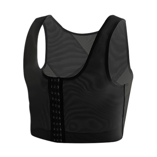 Bröstkompressionsväst för män - Slankning Body Shaper Underkläder36 Svart