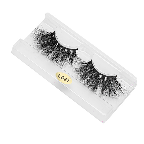5D 25 mm lösögonfransar Makeup lösögonfransar Fluffy Curling Långa lösögonfransarLD21