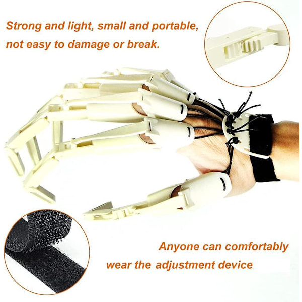 Halloween Fleksible Fingerforlengelser 3D-Printet Leddede Fingre for Cosplay One Size Fits All Hvit